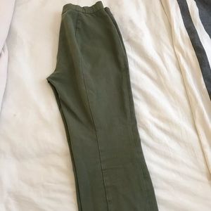 Everlane Side-Zip Stretch Cotton Pant in Green